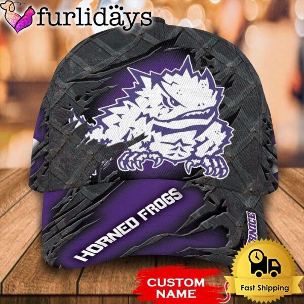 NCAA TCU Horned Frogs 3D Mascot Custom Baseball Cap