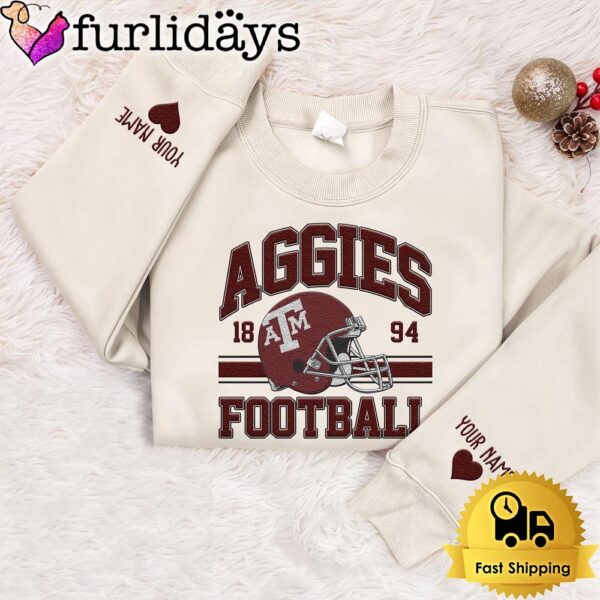 NCAA Texas A&ampM Aggies Year The Team Was Founded Custom Embroidered Sweatshirt