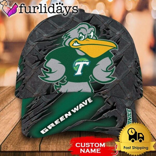 NCAA Tulane Green Wave 3D Mascot Custom Baseball Cap