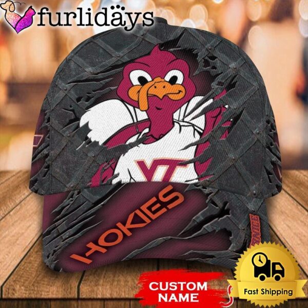 NCAA Virginia Tech Hokies 3D Mascot Custom Baseball Cap