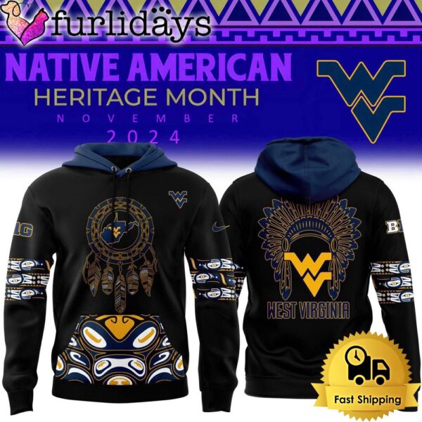 NCAA West Virginia Mountaineers 2024 Native American Heritage Month Hoodie