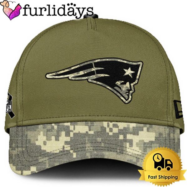 New England Patriots 2024 Salute to Service Club Green Camo Cap Gift For Veteran