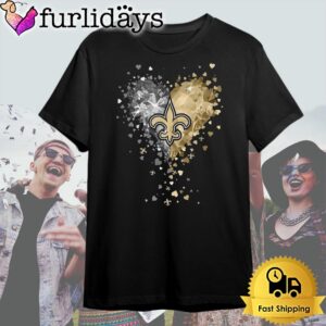 New Orleans Saints Crystal Heart T…