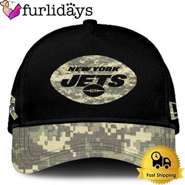 New York Jets 2024 Salute to Service Club Black Camo Cap Gift For Veteran