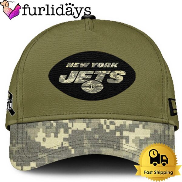 New York Jets 2024 Salute to Service Club Green Camo Cap Gift For Veteran