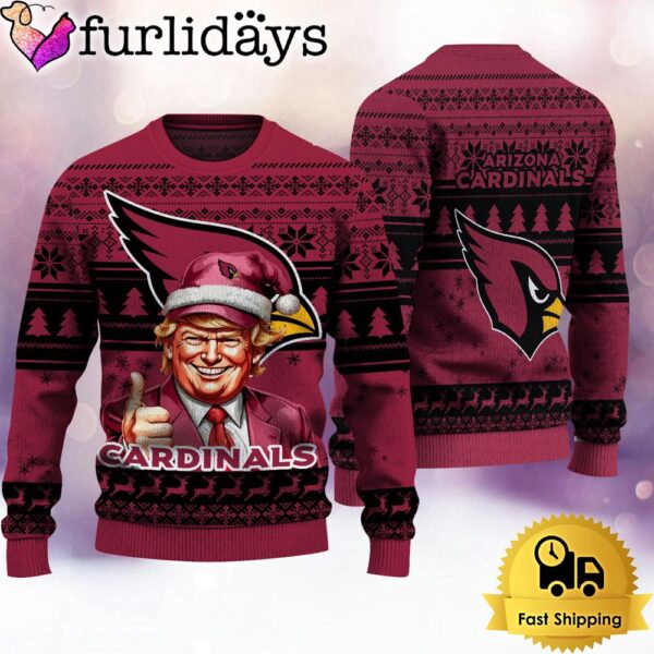 NFL Arizona Cardinals Donald Trump Ugly Christmas Sweater