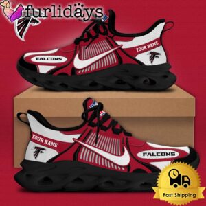 NFL Atlanta Falcons Blue White Stripes Logo Custom Clunky Max Soul Shoes