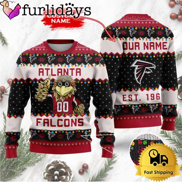 NFL Atlanta Falcons Cute Mascot Custom Ugly Christmas Sweater