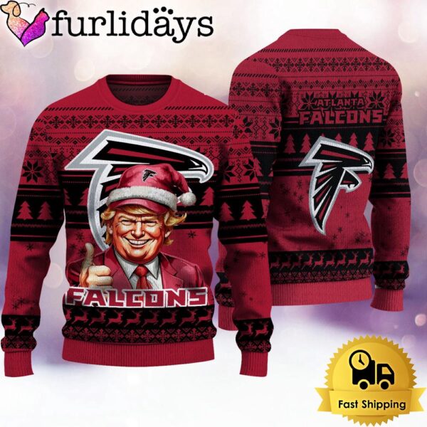 NFL Atlanta Falcons Donald Trump Ugly Christmas Sweater