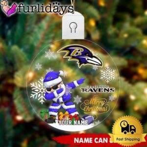 NFL Baltimore Ravens Dabbing Santa Circle…