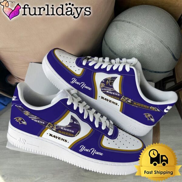 NFL Baltimore Ravens Logo Team Limited Edition New Design Custom Air Force 1 Shoes