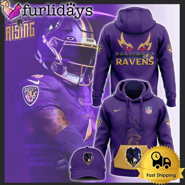 NFL Baltimore Ravens Purple Rises Hoodie