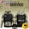 NFL Buffalo Bills 2024 Salute to Service Club Black Camo Hoodie Best Veterans Day Gift