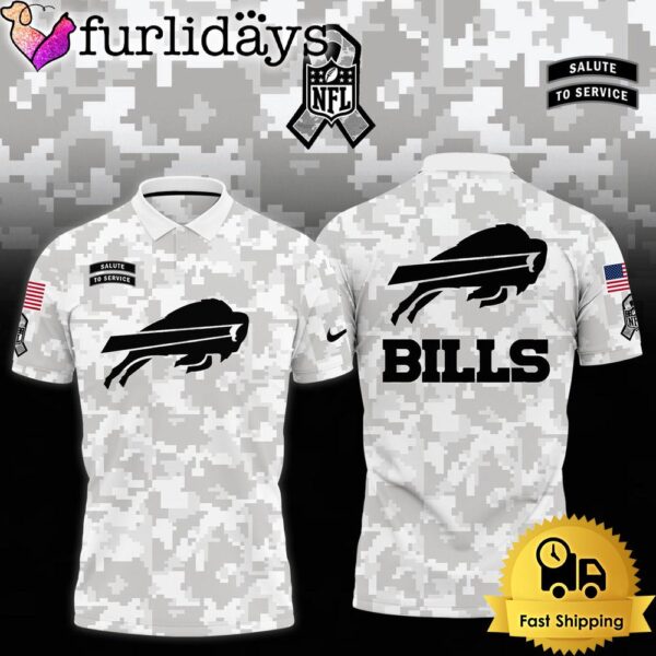 NFL Buffalo Bills Camo 2024 Salute to Service Polo Shirt