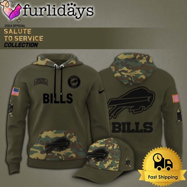 NFL Buffalo Bills Arctic Camo 2024 Salute to Service Hoodie