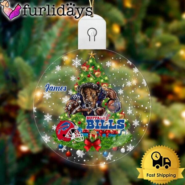 NFL Buffalo Bills Raging Warrior Custom Circle Led Acrylic Ornament