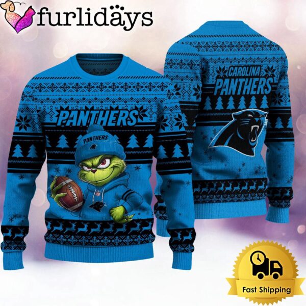 NFL Carolina Panthers The Grinch Ugly Christmas Sweater