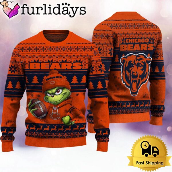 NFL Chicago Bears The Grinch Ugly Christmas Sweater