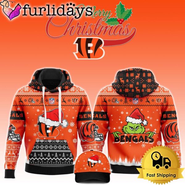 NFL Cincinnati Bengals Grinch Merry Christmas Hoodie