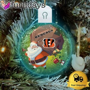 NFL Cincinnati Bengals Santa Coming Christmas…