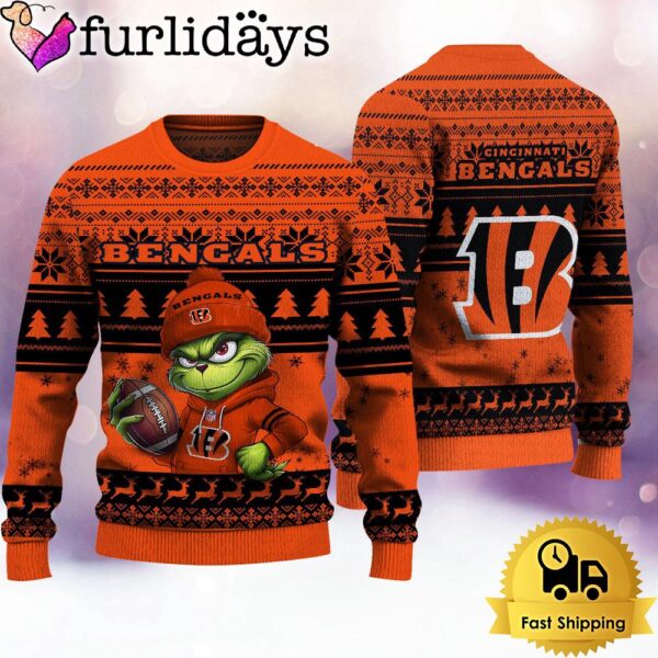 NFL Cincinnati Bengals The Grinch Ugly Christmas Sweater