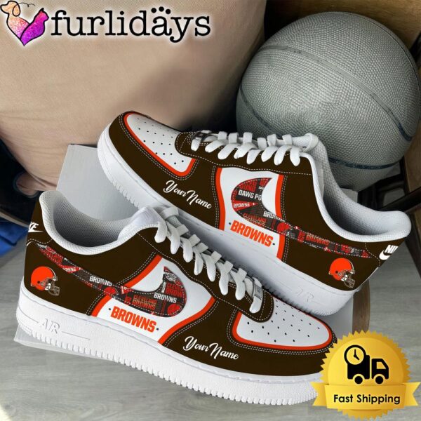 NFL Cleveland Browns Logo Team Limited Edition New Design Custom Air Force 1 Shoes