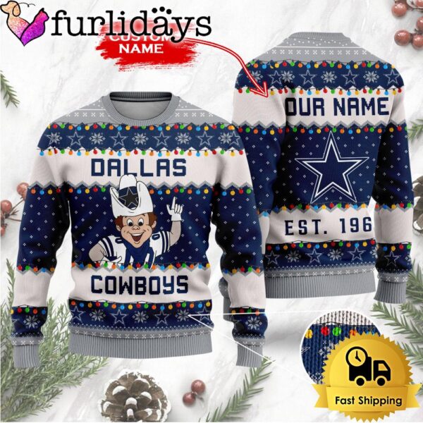 NFL Dallas Cowboys Cute Mascot Custom Ugly Christmas Sweater