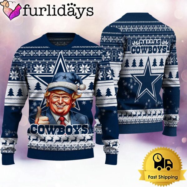 NFL Dallas Cowboys Donald Trump Ugly Christmas Sweater