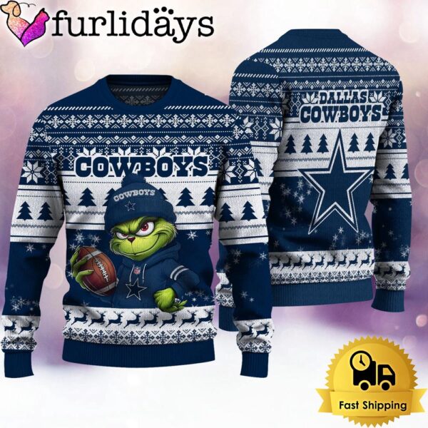 NFL Dallas Cowboys The Grinch Ugly Christmas Sweater