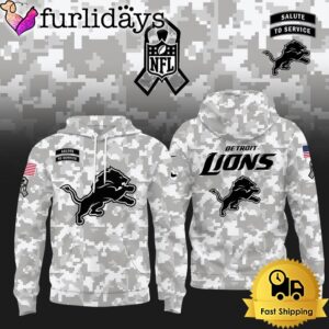 NFL Detroit Lions Camo 2024 Salute…