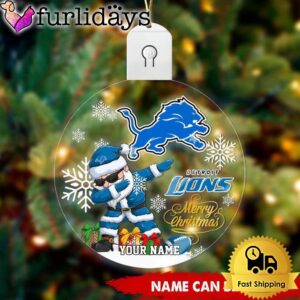 NFL Detroit Lions Dabbing Santa Custom…