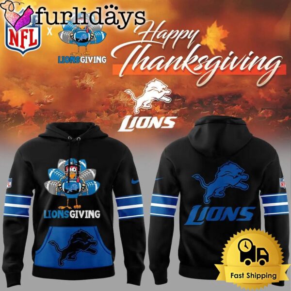 NFL Detroit Lions Happy Thanksgiving Day Hoodie