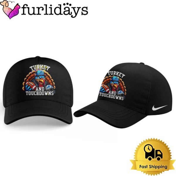 NFL Detroit Lions Turkey And Touchdowns Cap