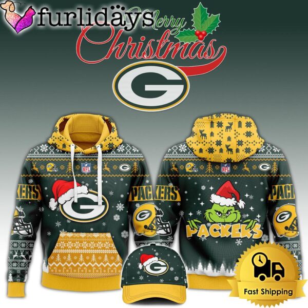 NFL Green Bay Packers Grinch Merry Christmas Hoodie