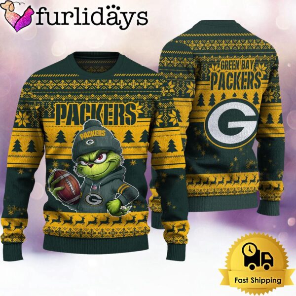 NFL Green Bay Packers The Grinch Ugly Christmas Sweater