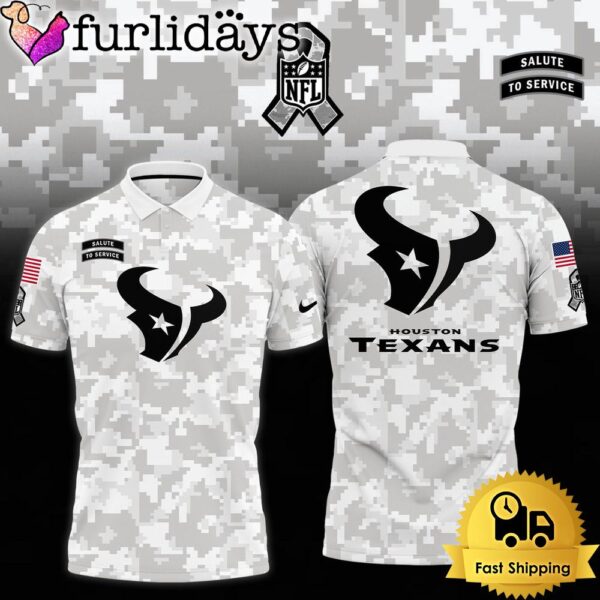 NFL Houston Texans Camo 2024 Salute to Service Polo Shirt