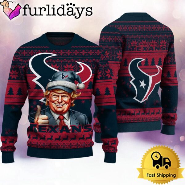 NFL Houston Texans Donald Trump Ugly Christmas Sweater