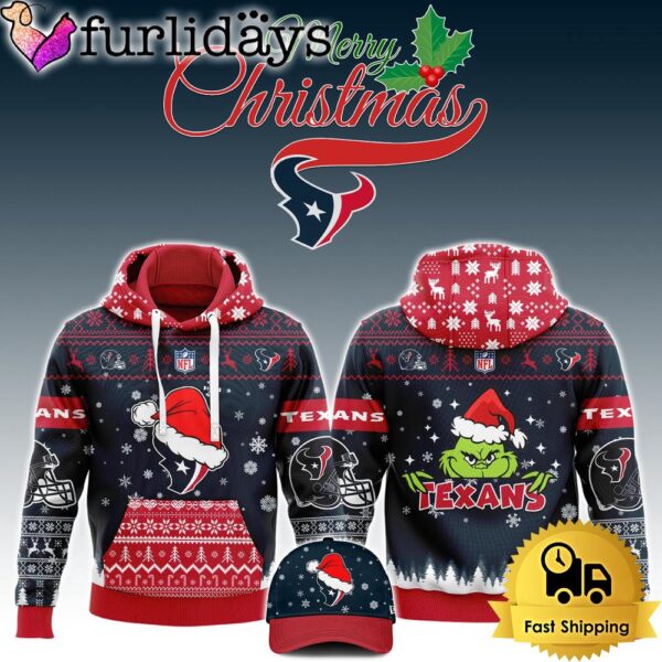 NFL Houston Texans Grinch Merry Christmas Hoodie