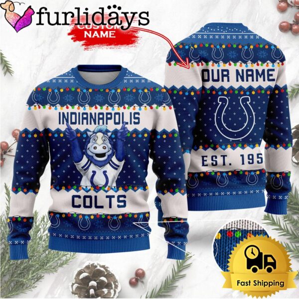 NFL Indianapolis Colts Cute Mascot Custom Ugly Christmas Sweater