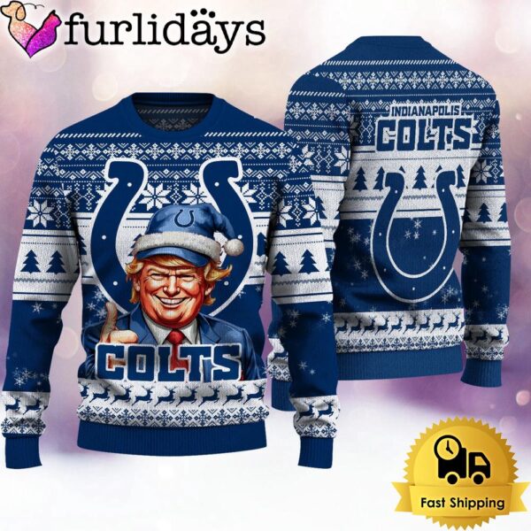 NFL Indianapolis Colts Donald Trump Ugly Christmas Sweater