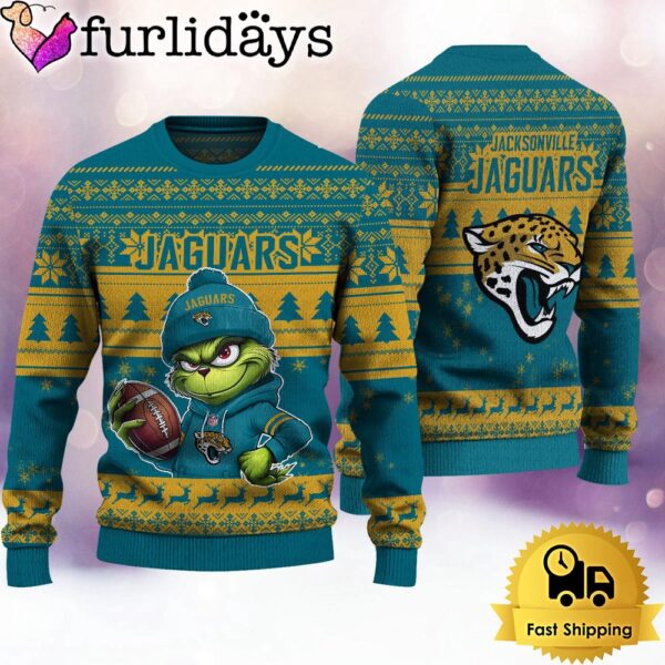 NFL Jacksonville Jaguars The Grinch Ugly Christmas Sweater