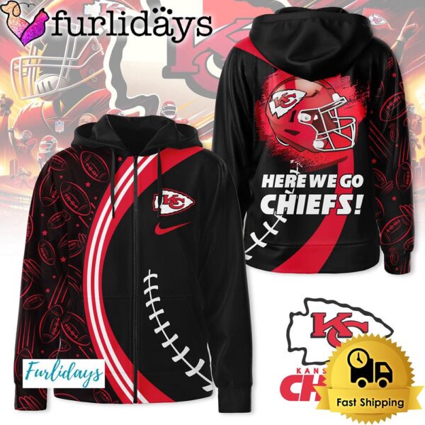 NFL Kansas City Chiefs Here We Go Zip Hoodie