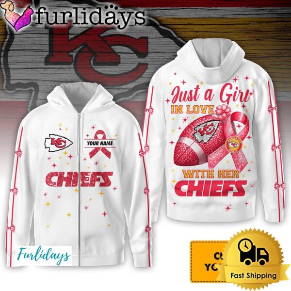 NFL Kansas City Chiefs Just A Girl In Love With Her Custom Zip Hoodie