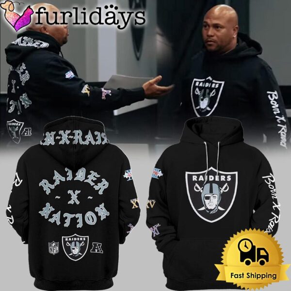 NFL Las Vegas Raiders Born Raised Black Hoodie