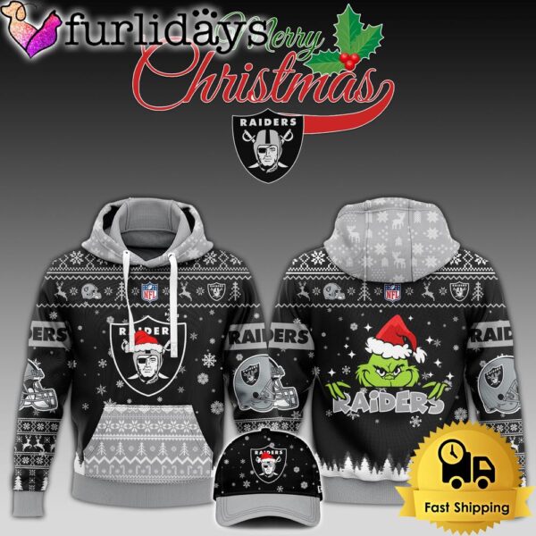 NFL Las Vegas Raiders Grinch Merry Christmas Hoodie