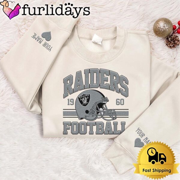 NFL Las Vegas Raiders Year The Team Was Founded Custom Embroidered Sweatshirt