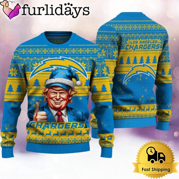 NFL Los Angeles Chargers Donald Trump Ugly Christmas Sweater