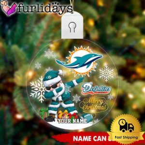 NFL Miami Dolphins Dabbing Santa Custom…