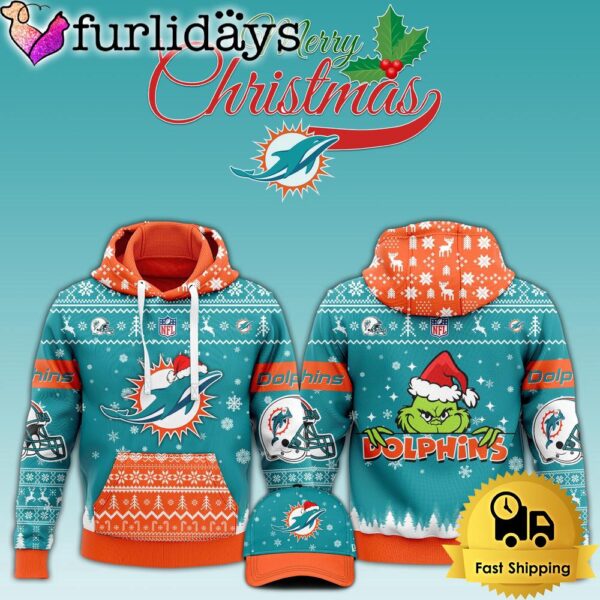 NFL Miami Dolphins Grinch Merry Christmas Hoodie