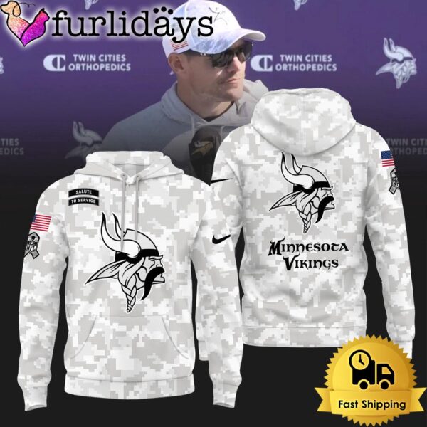 NFL Minnesota Vikings Camo 2024 Salute to Service Hoodie